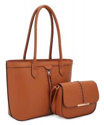 Fashion Handbag Set ZS-30642 LIGHT BROWN